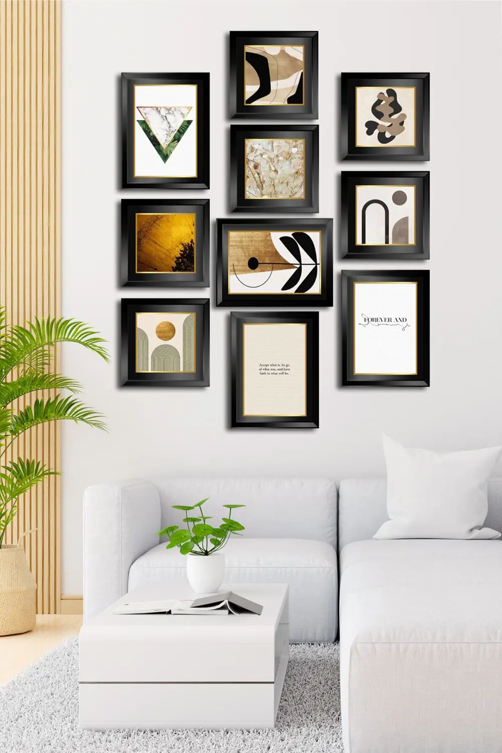 10 Parçalı Çerçeve Görünümlü Mdf Tablo Seti Flm123