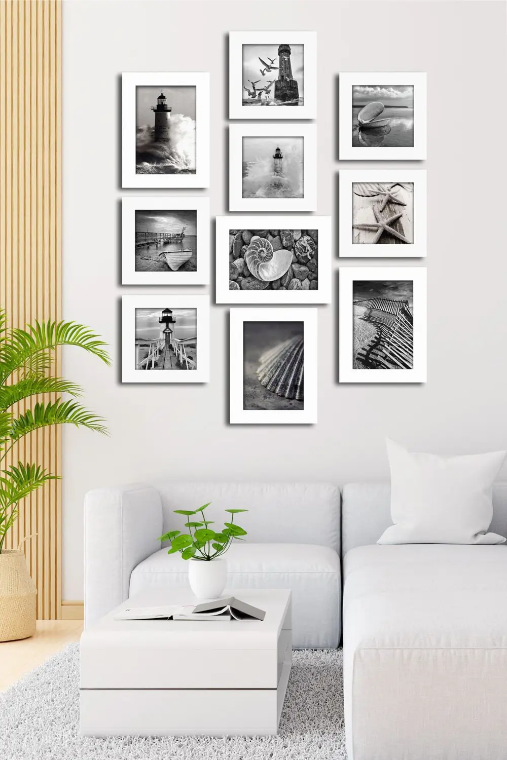 10 Parçalı Çerçeve Görünümlü Mdf Tablo Seti Flm130