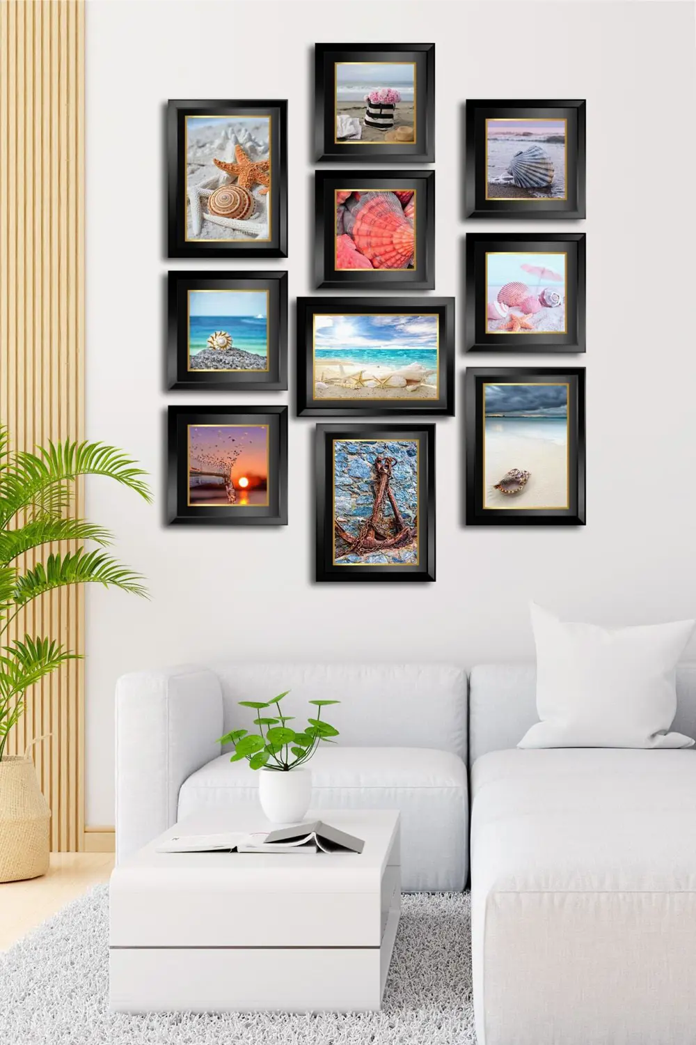 10 Parçalı Çerçeve Görünümlü Mdf Tablo Seti Flm131