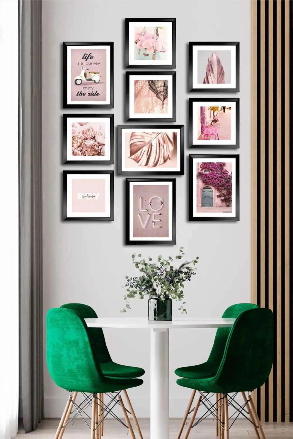 10 Parçalı Çerçeve Görünümlü Mdf Tablo Seti Flm137