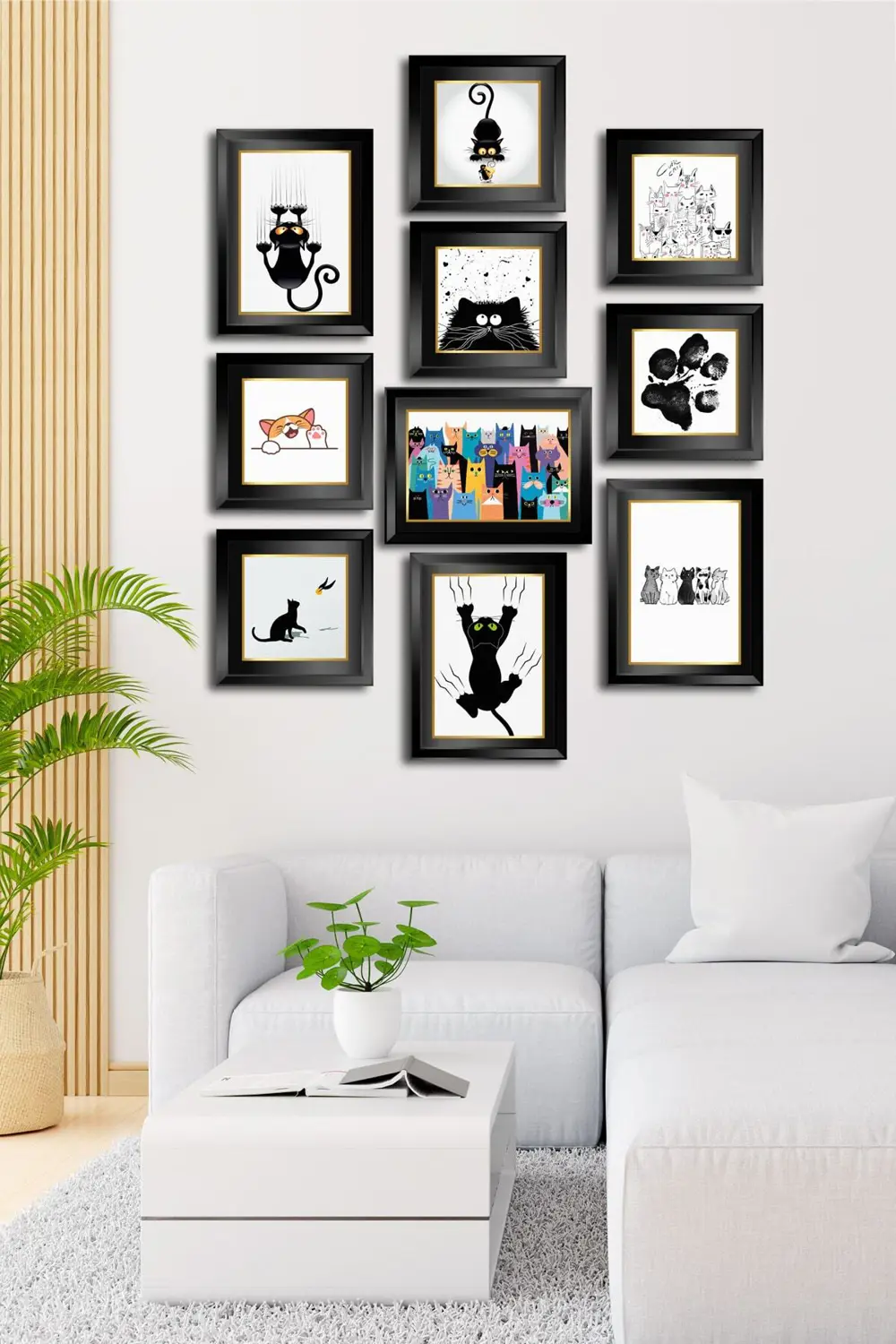 10 Parçalı Çerçeve Görünümlü Mdf Tablo Seti Flm139