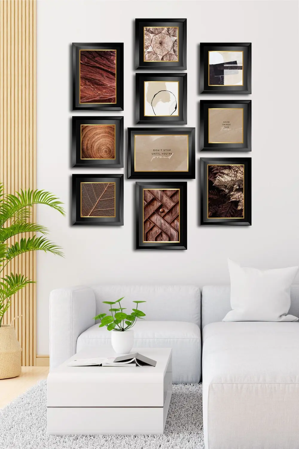 10 Parçalı Çerçeve Görünümlü Mdf Tablo Seti Flm147