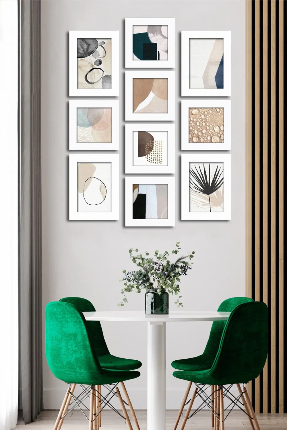 10 Parçalı Çerçeve Görünümlü Mdf Tablo Seti Flm164