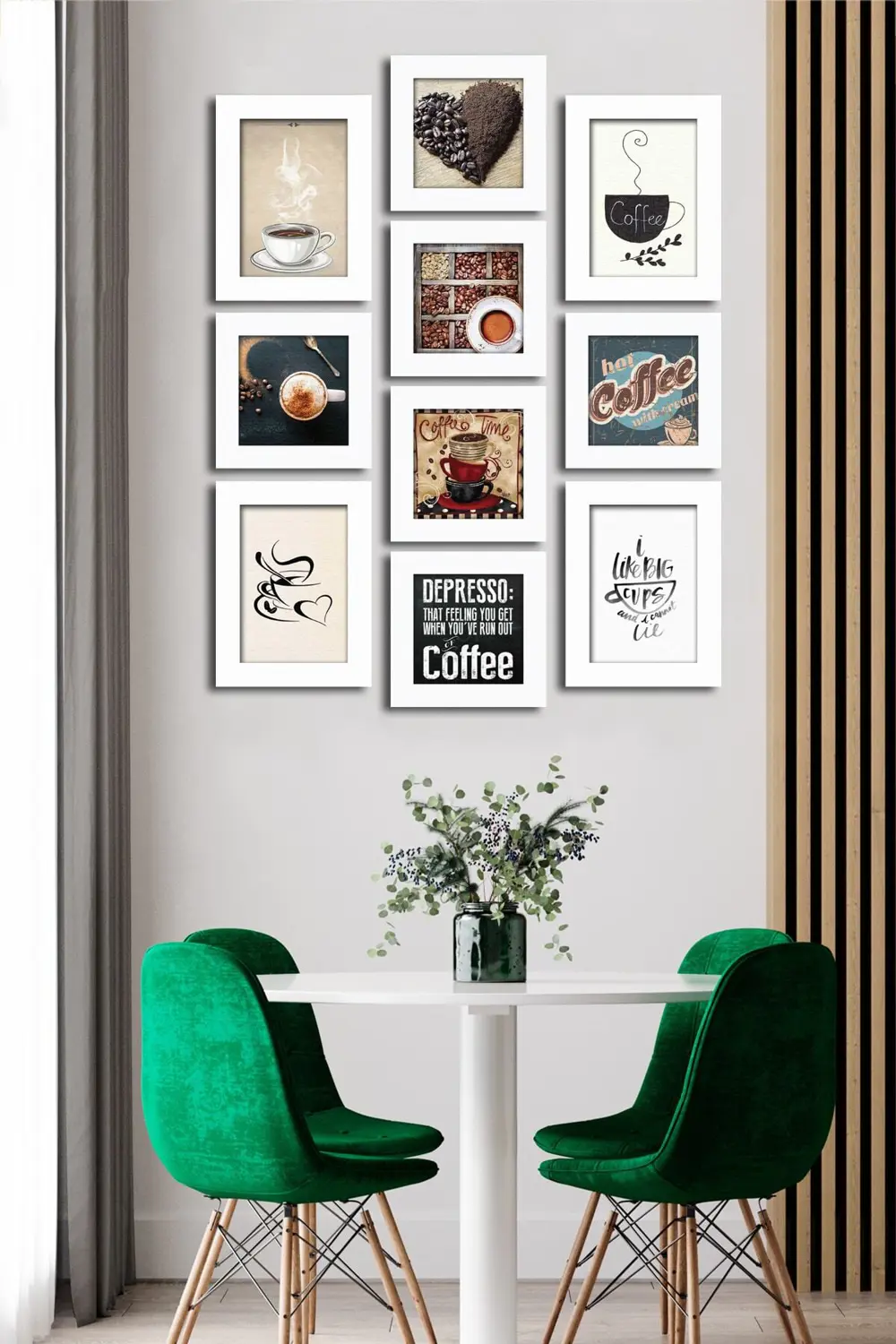 10 Parçalı Çerçeve Görünümlü Mdf Tablo Seti Flm165