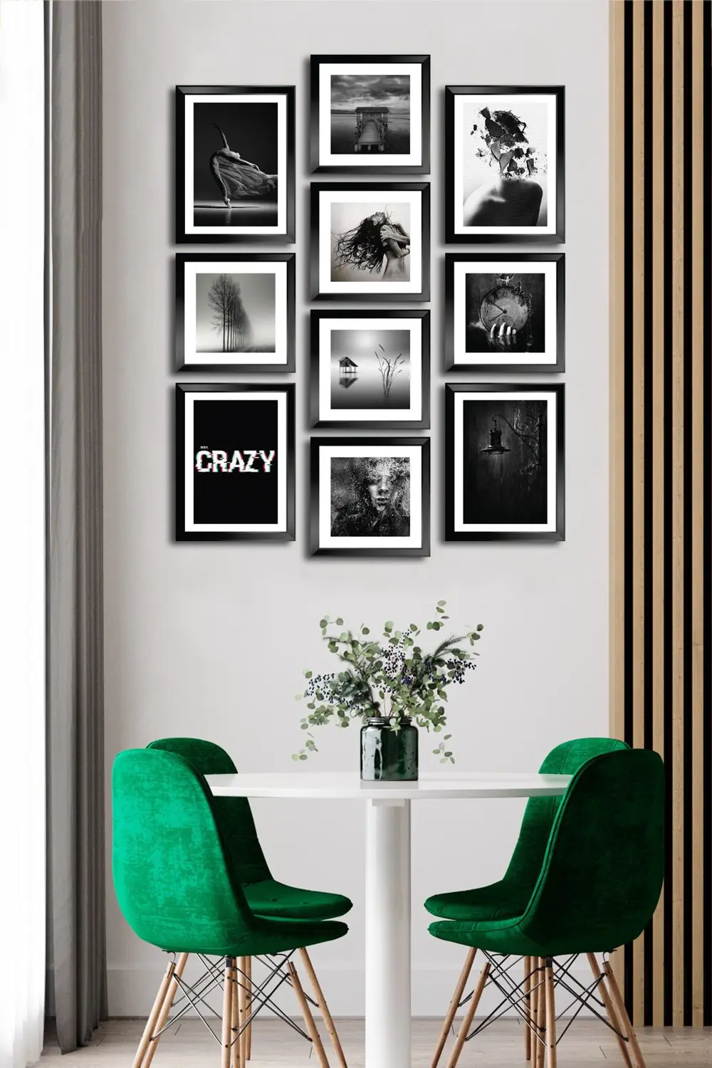 10 Parçalı Çerçeve Görünümlü Mdf Tablo Seti Flm169