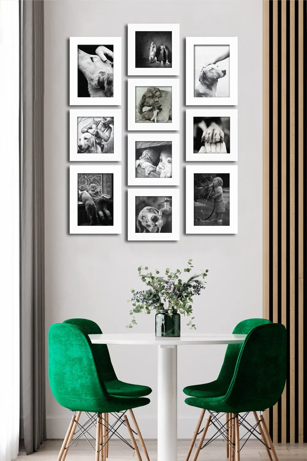 10 Parçalı Çerçeve Görünümlü Mdf Tablo Seti Flm176