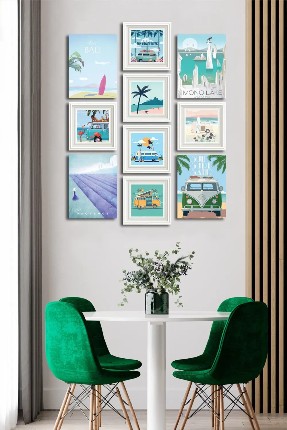 10 Parçalı Çerçeve Görünümlü Mdf Tablo Seti Flm186