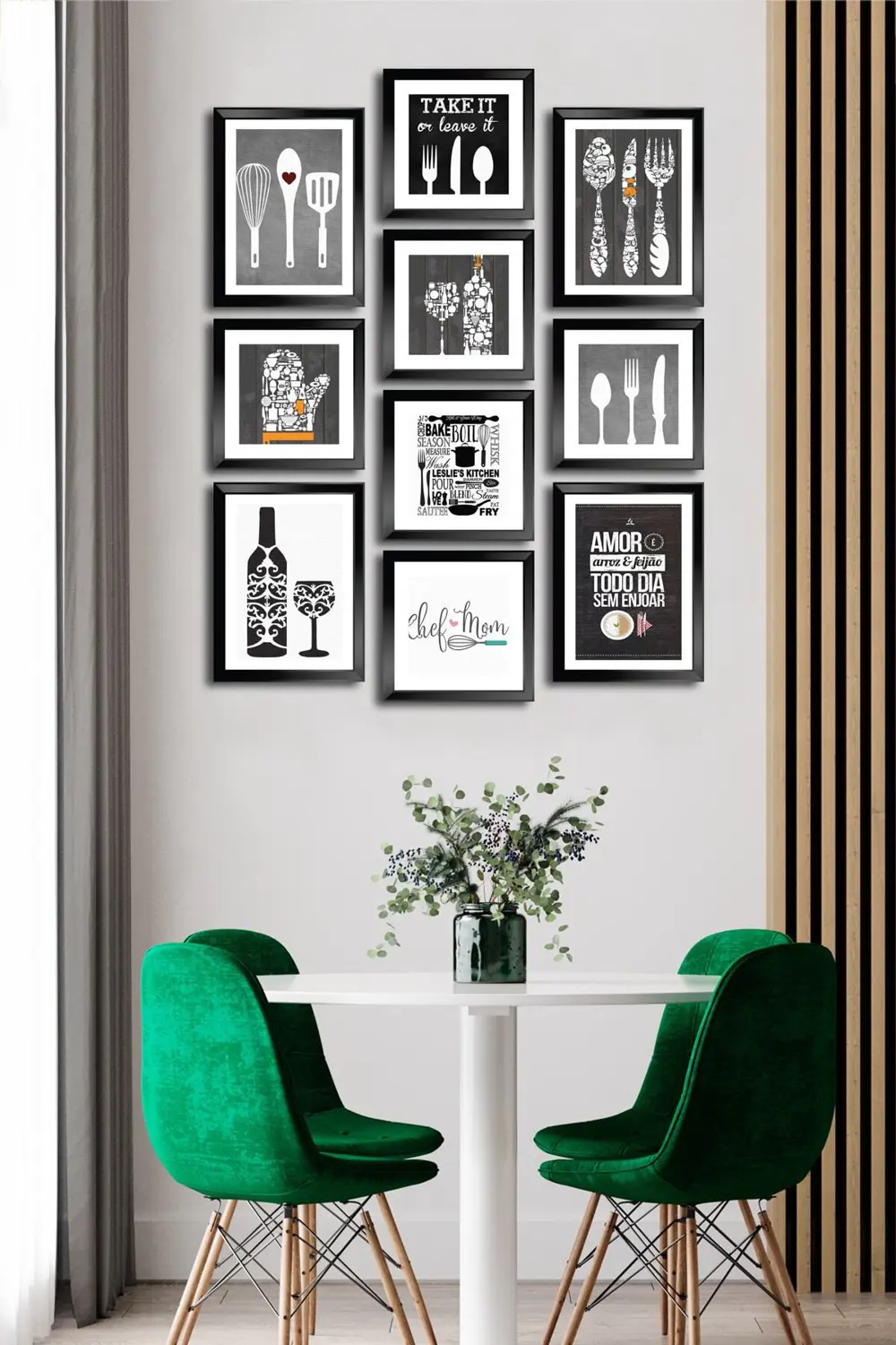 10 Parçalı Çerçeve Görünümlü Mdf Tablo Seti Flm187