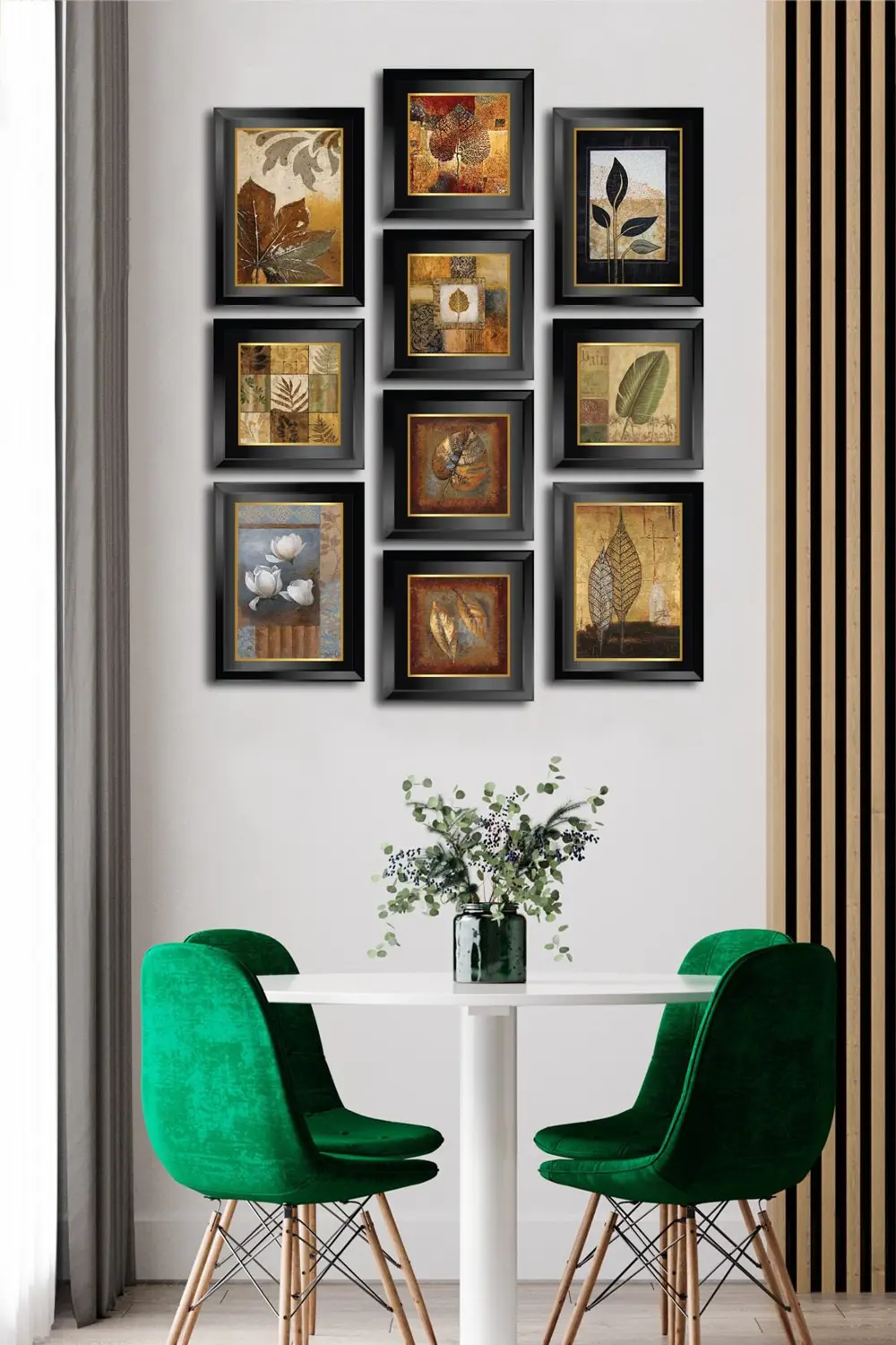 10 Parçalı Çerçeve Görünümlü Mdf Tablo Seti Flm198