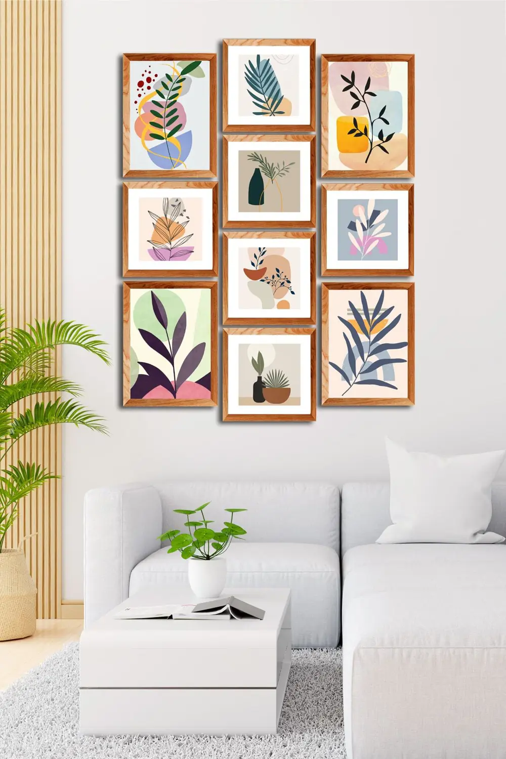 10 Parçalı Çerçeve Görünümlü Mdf Tablo Seti Flm204