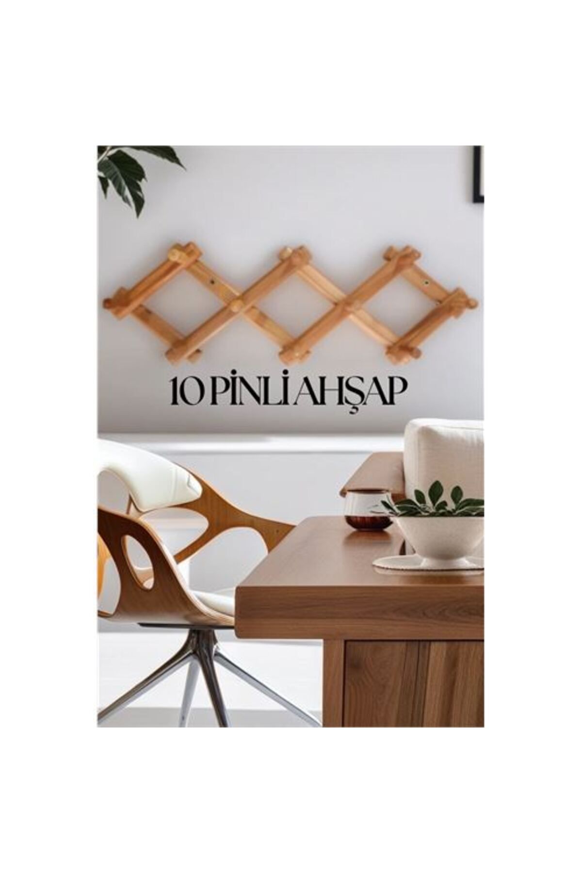 Modacar 10 Pinli Ahşap Akordiyon Aski Paganelli Design 19403