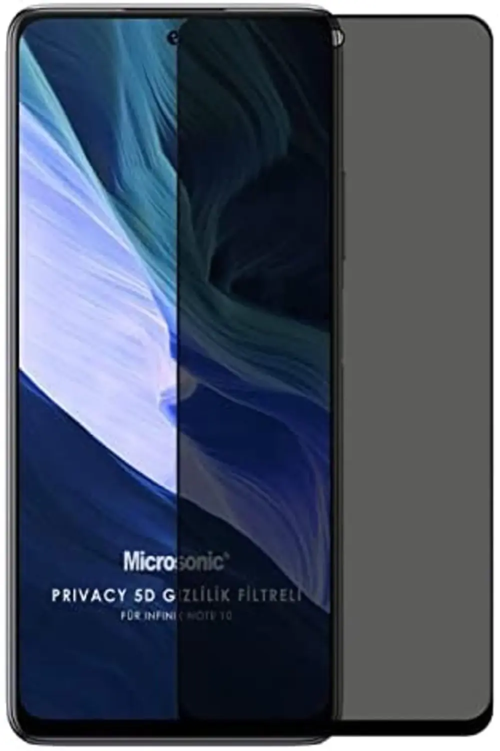 10 Privacy 5D Gizlilik Filtreli Cam Ekran Koruyucu Siyah 395519