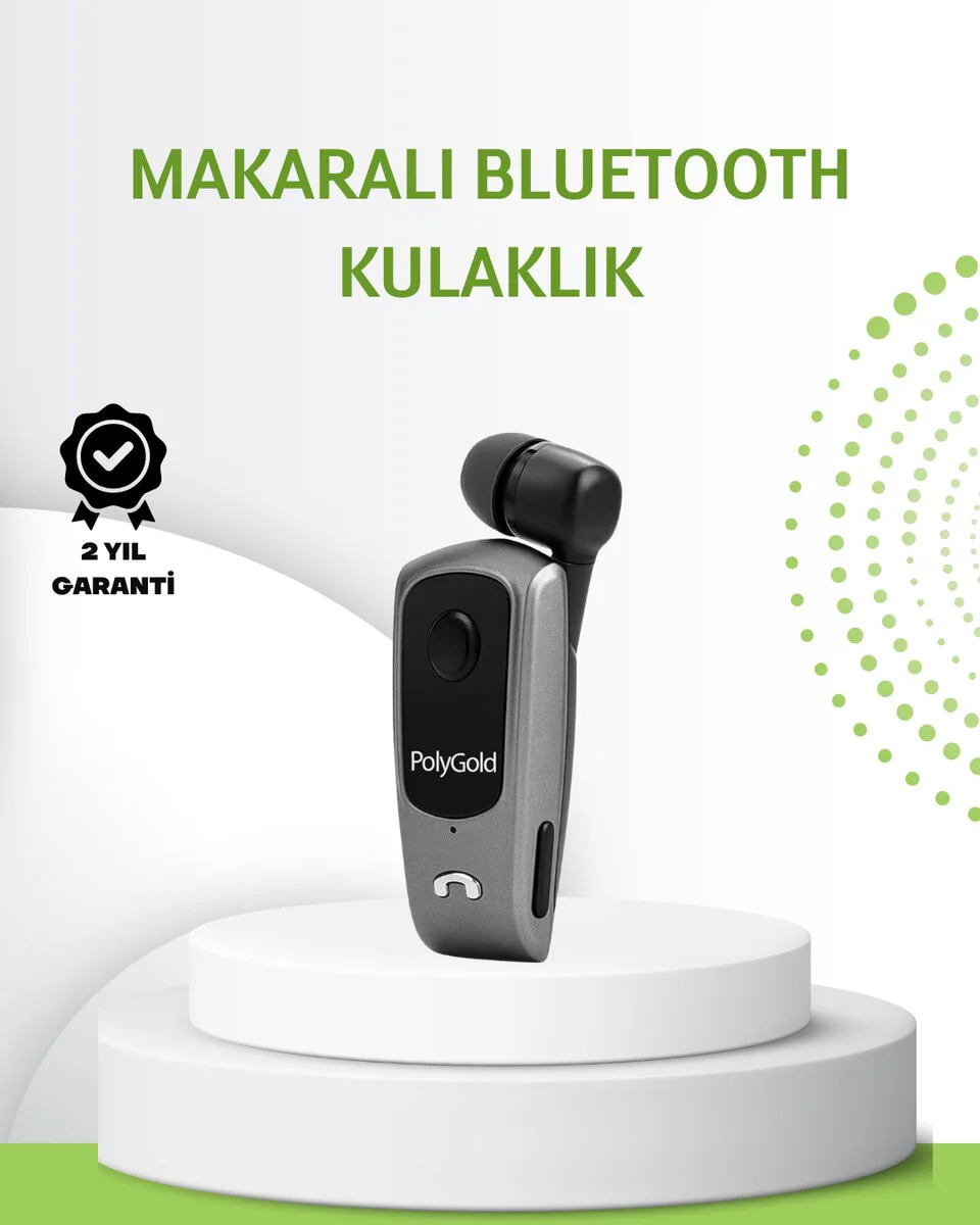 10 Saat Konuşma Süreli Klipsli Bluetooth Kulaklık - Kablosuz ve Uzun Pil Ömürlü