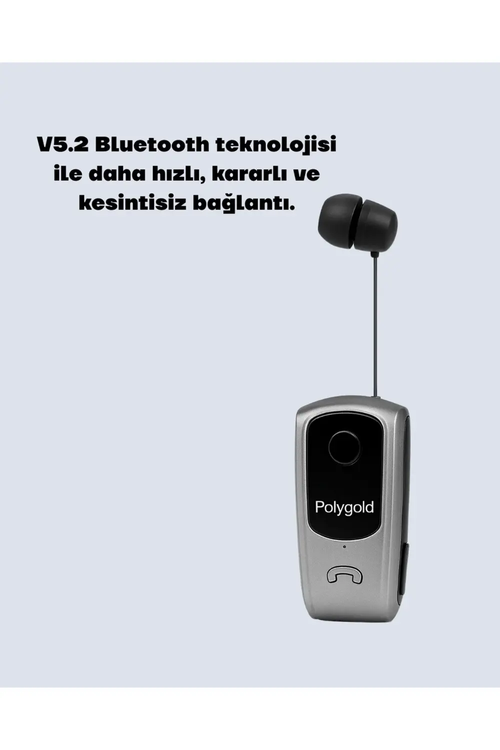 10 Saat Konuşma Süreli Klipsli Bluetooth Kulaklık