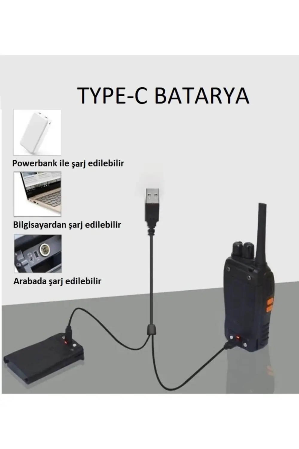 10 Takım Bf-999s Lisanssız El Telsizi TYPE-C BATARYA 2026 MODEL