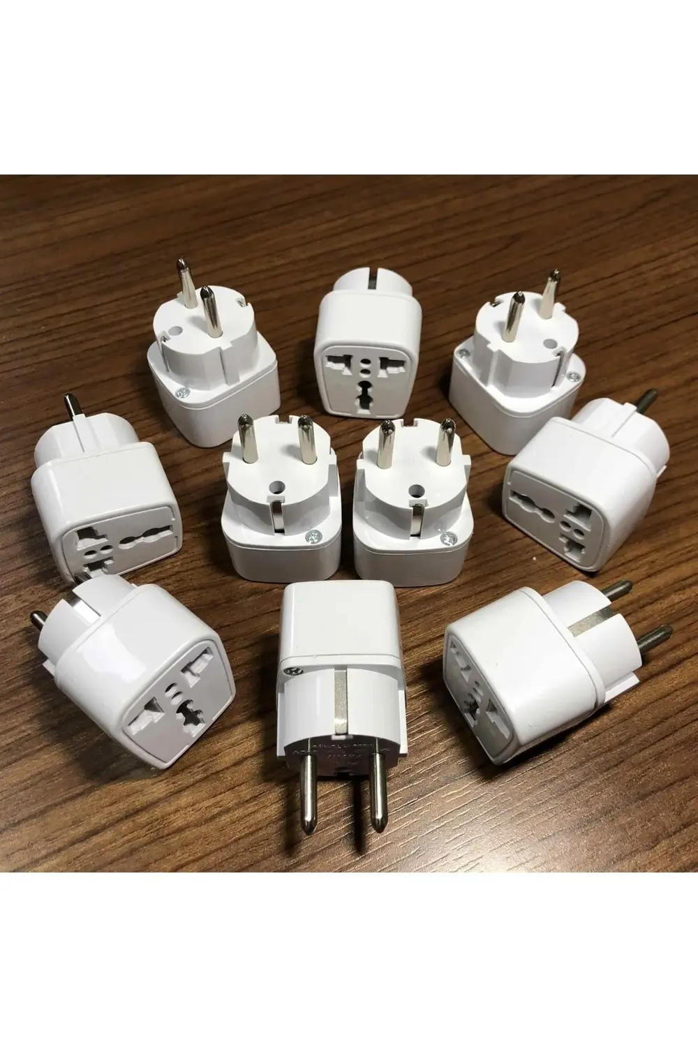 10 Tane Kare Tip Amerikan Ve Ingiliz Fiş Dönüştürücü Universal Pr