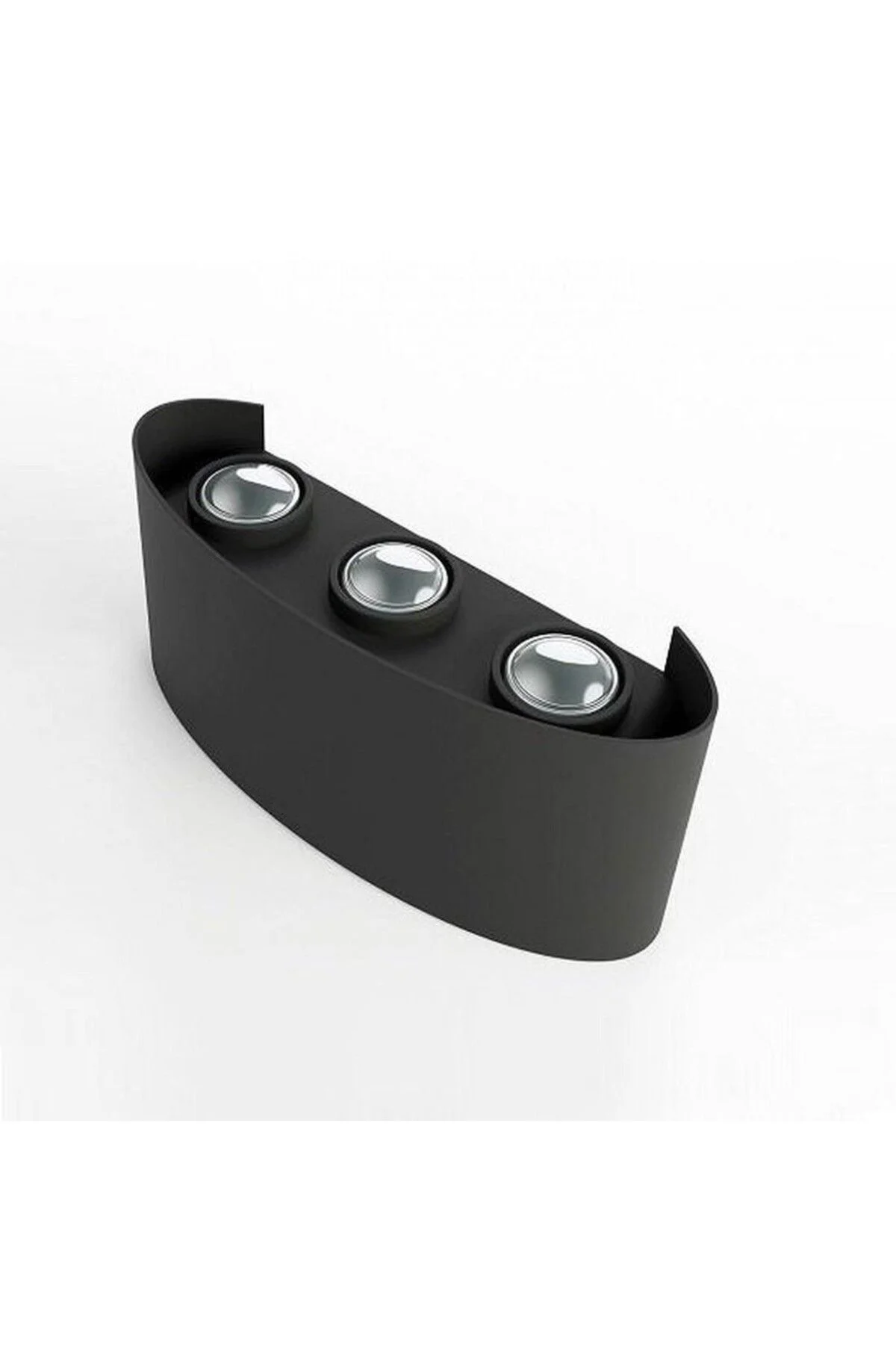 10 W İki Yönlü Led Duvar Aplik - Gün Işığı (3000K) - Siyah - IP44