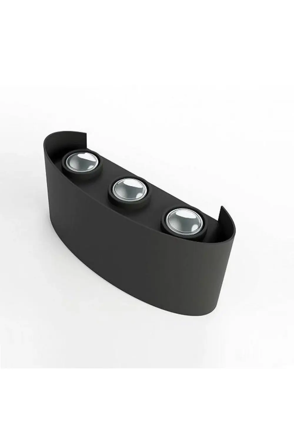 10 W İki Yönlü Led Duvar Aplik - Gün Işığı (3000K) - Siyah - IP44