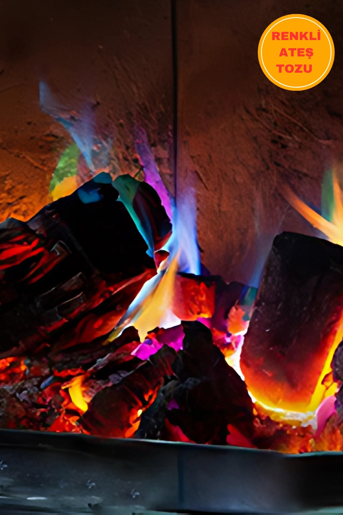 10 x 15 Gr Ateş Tozu Kamp Mangal Ateşi Renklendirici Eğlenceli Ak
