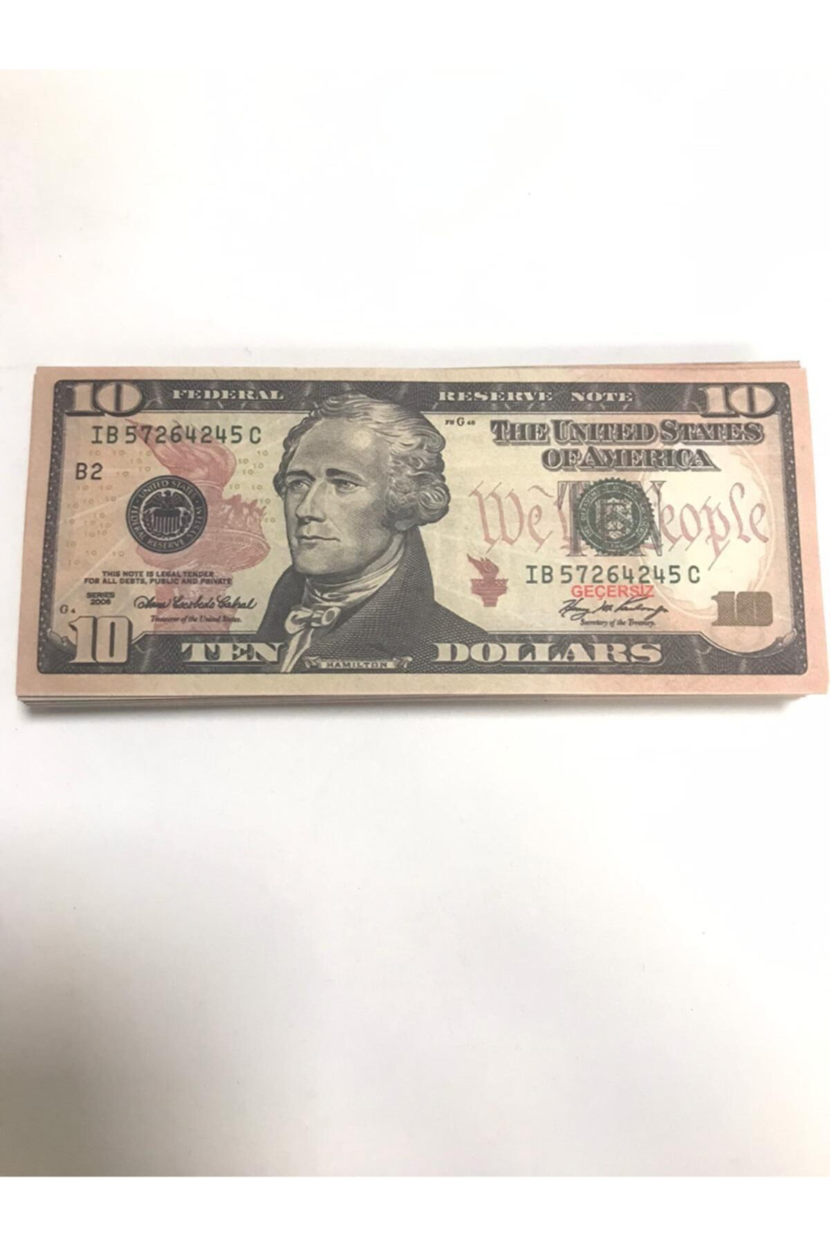 100 Adet 10 Dolar Geçersiz  Şaka Parası (100x10 Dolar)