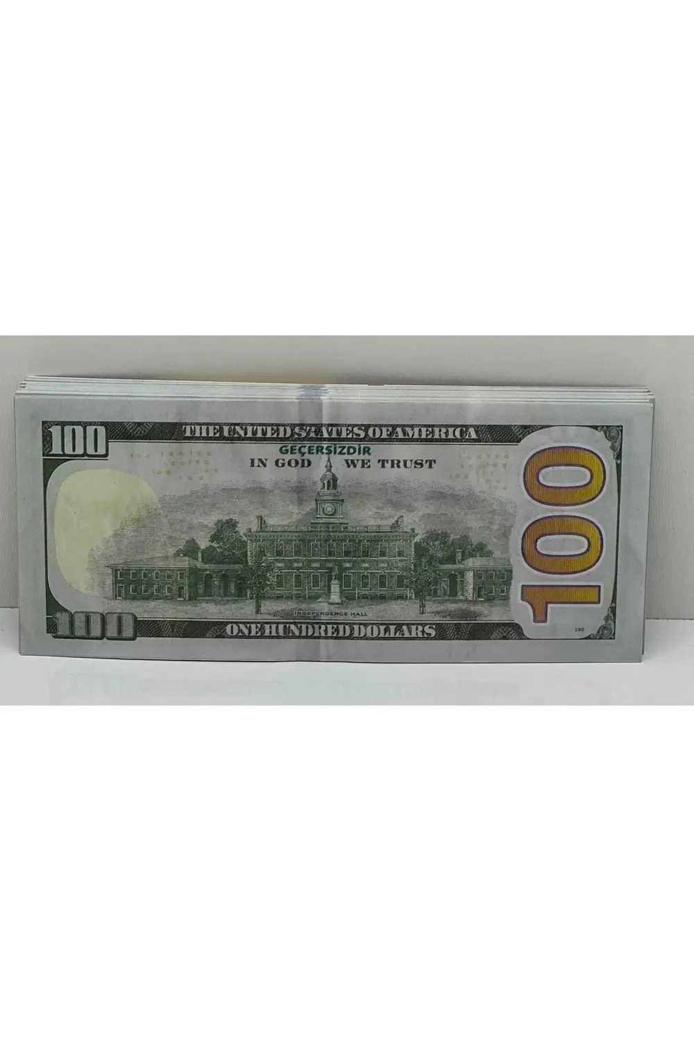 100 Adet 100 Dolar Geçersiz Sahte Düğün Parası Oyun Parası