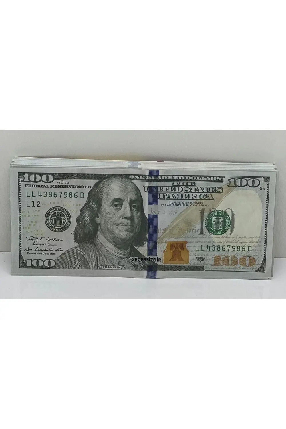 100 Adet 100 Dolar Geçersiz Sahte Düğün Parası Oyun Parası