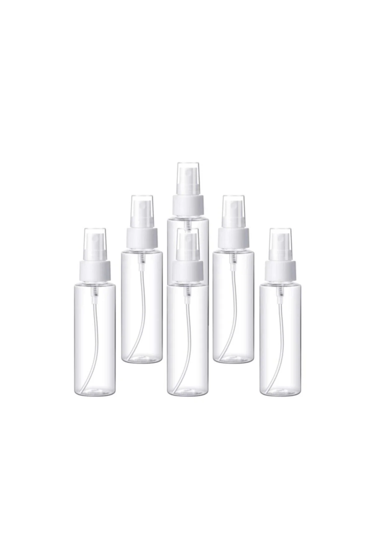 100 Adet 100 Ml Sprey Başlıklı Kolonya, Dezenfektan, Likit Şişesi