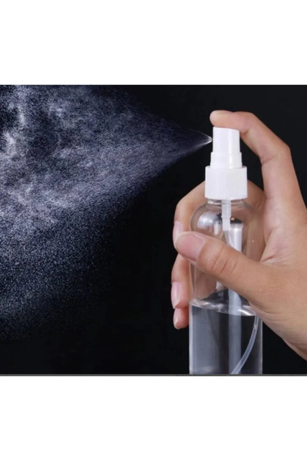 100 Adet 100 Ml Sprey Başlıklı Kolonya, Dezenfektan, Likit Şişesi