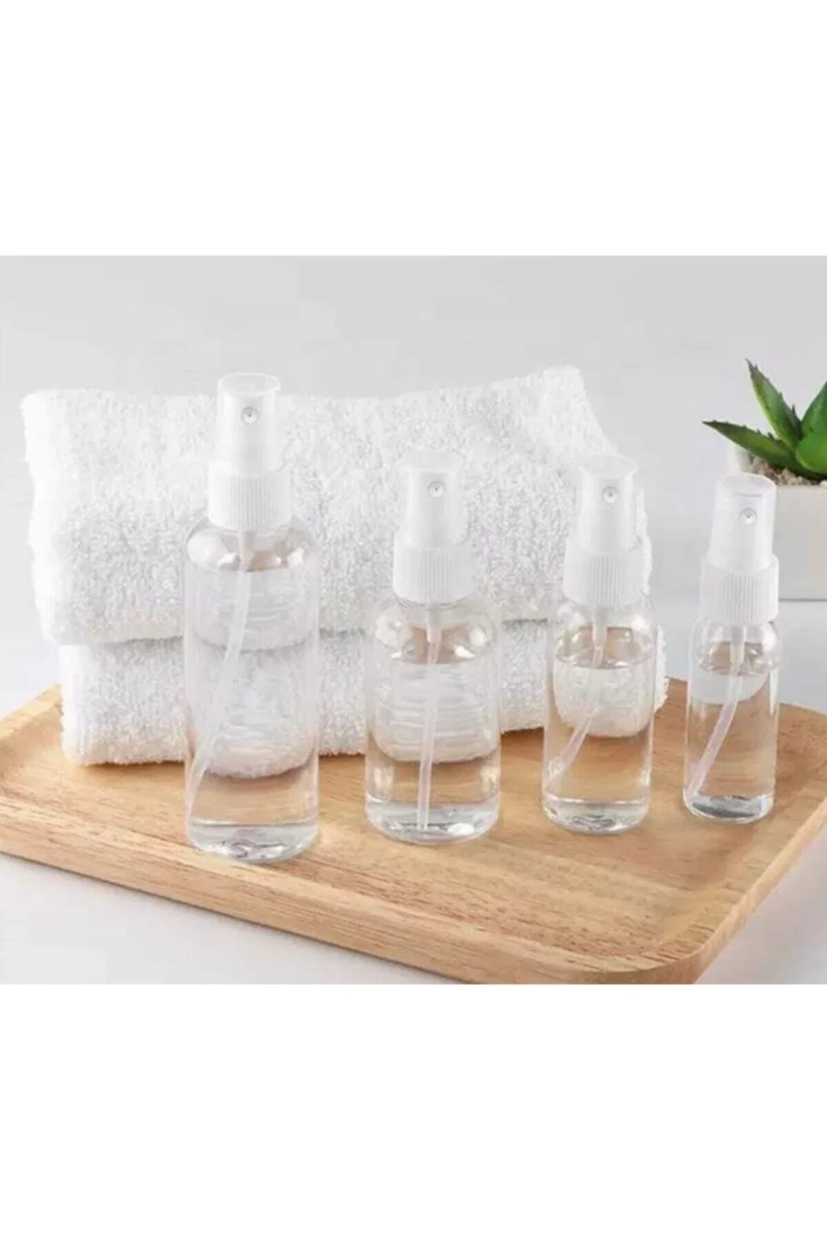 100 Adet 100 Ml Sprey Başlıklı Kolonya, Dezenfektan, Likit Şişesi