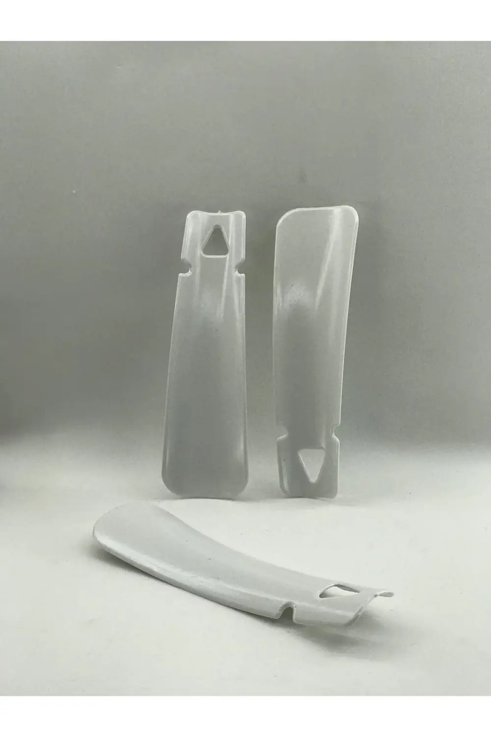 100 adet 14 cm beyaz ayakkabı çekeceği seyahat tipi plastik ayakk