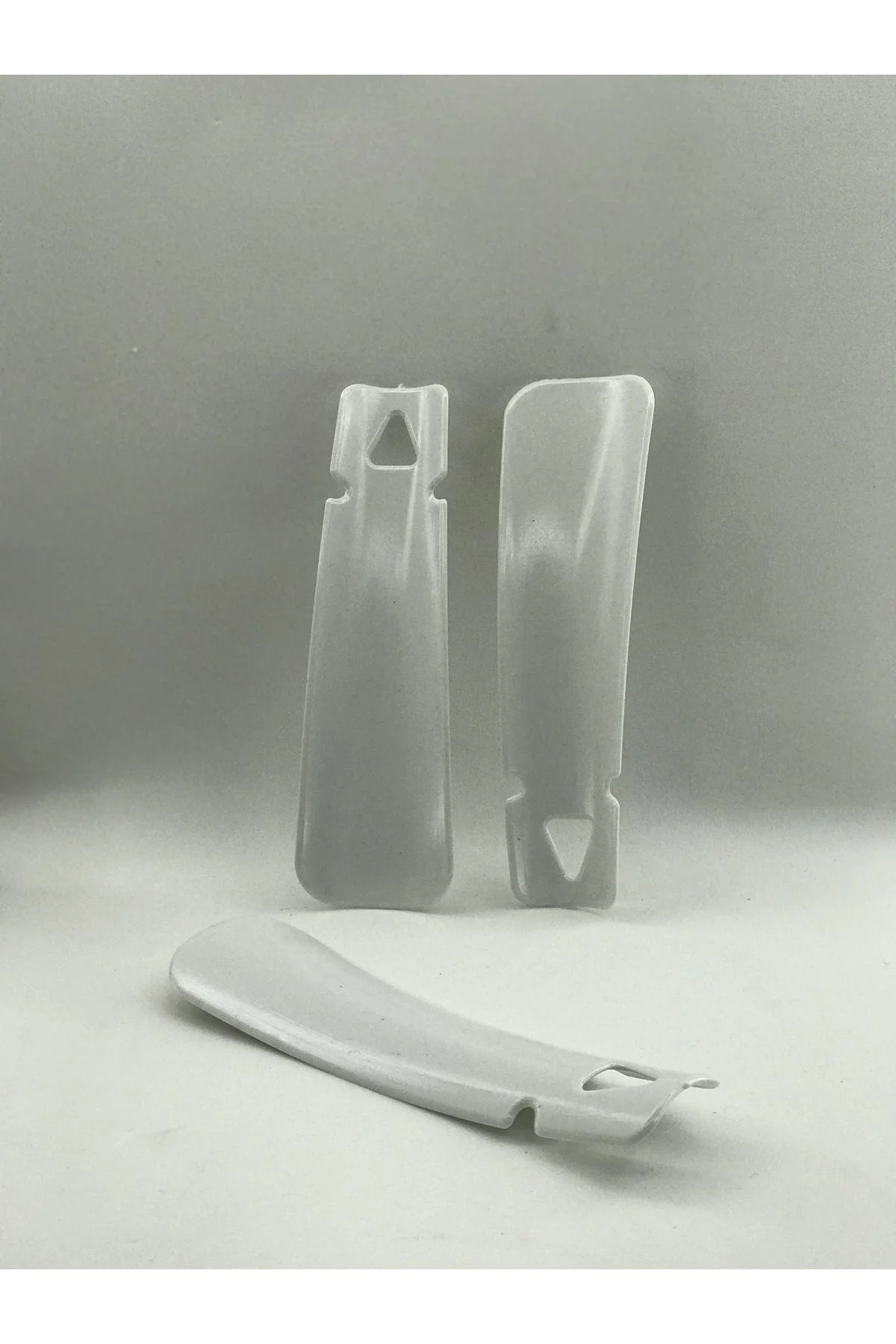 100 adet 14 cm beyaz ayakkabı çekeceği seyahat tipi plastik ayakk