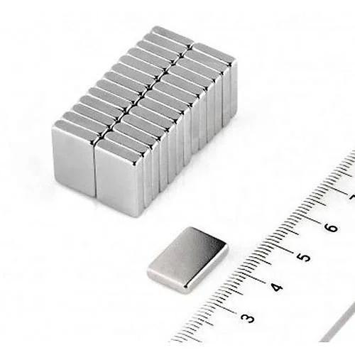 100 Adet 15x10x1.5 mm Köşeli Neodyum Mıknatıs N35 Magnet Dayanıklı Nikel Kaplama