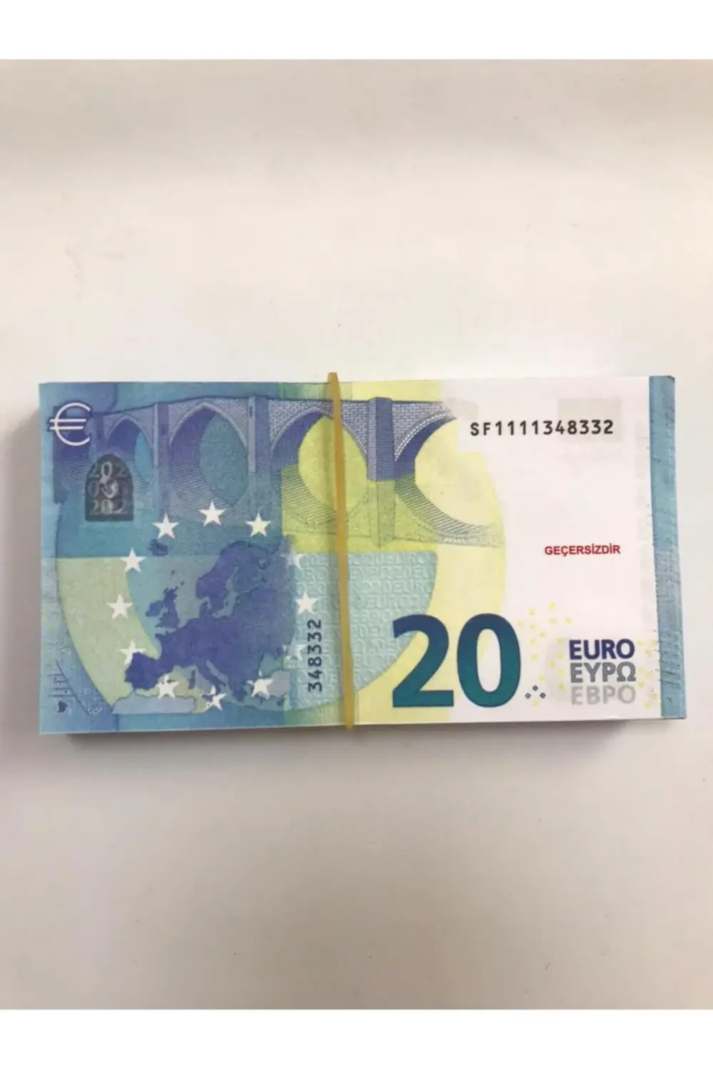 100 Adet 20 Euro Geçersiz Sahte Düğün Parası Oyun Parası