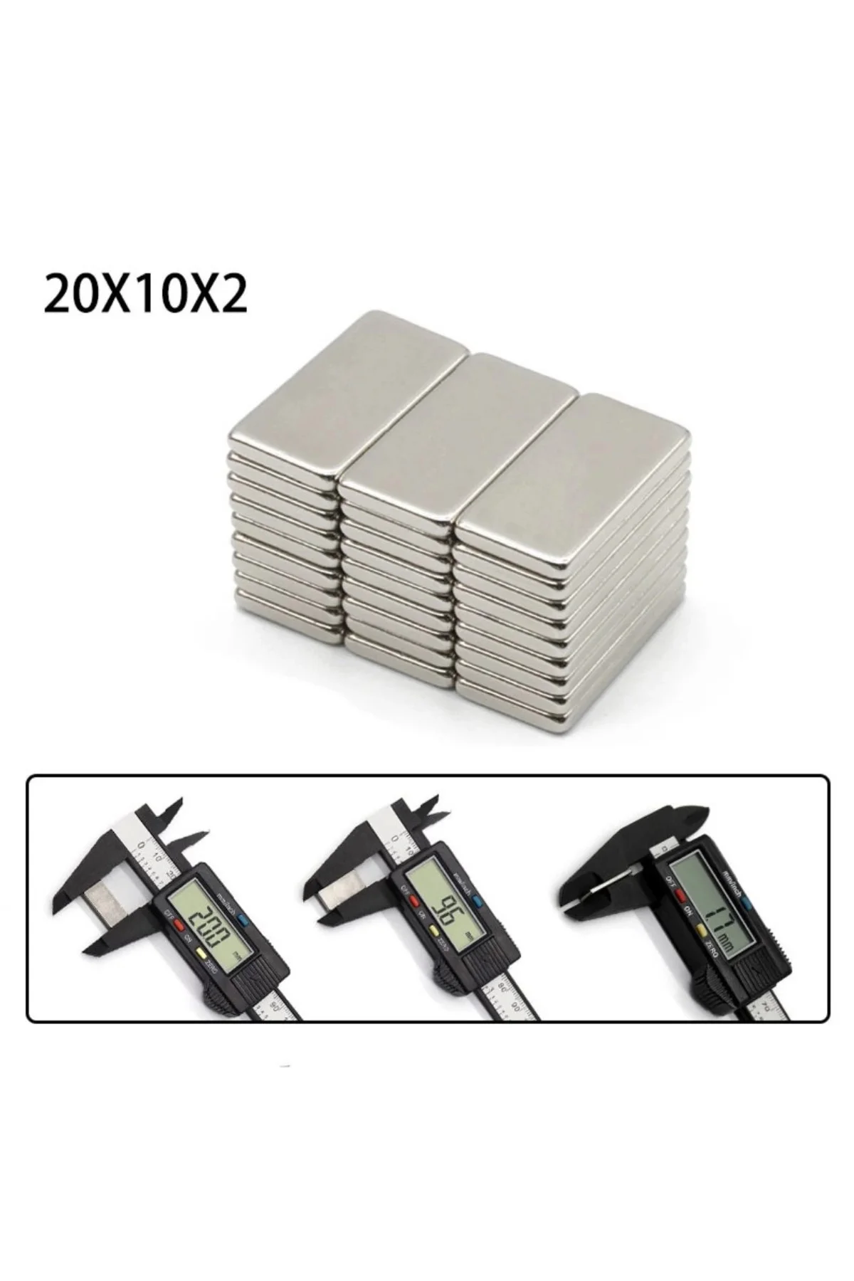 100 Adet 20x10x2 Mm Neodyum Mıknatıs Köşeli Magnet N35 Nikel Kapl 100 Adet 20x10x2 Mm Neodyum Mıknatıs Köşeli Magnet N35 Nikel Kapl