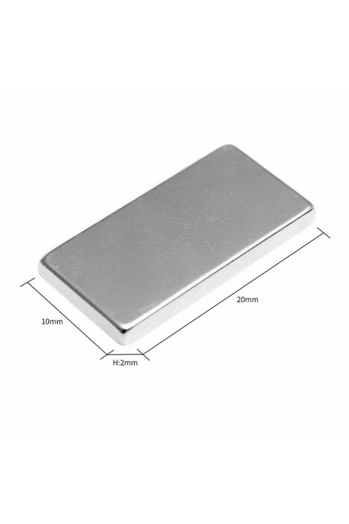 100 Adet 20x10x2 Mm Neodyum Mıknatıs Köşeli Magnet N35 Nikel Kapl 100 Adet 20x10x2 Mm Neodyum Mıknatıs Köşeli Magnet N35 Nikel Kapl
