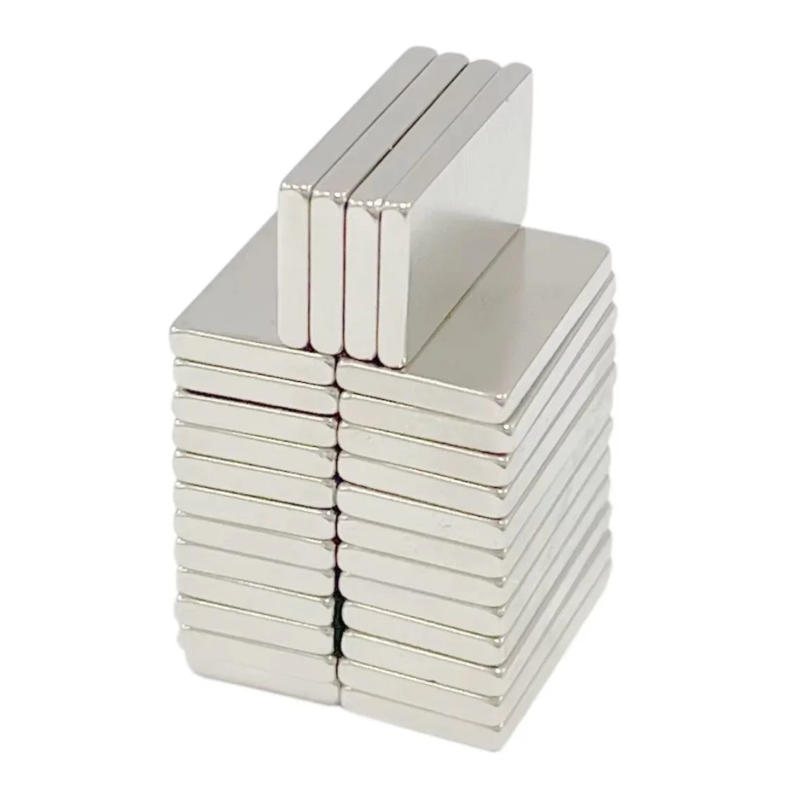 100 Adet 20x10x2 mm Neodyum Mıknatıs Köşeli Magnet N35 Nikel Kaplama Güçlü Kaliteli Dayanıklı