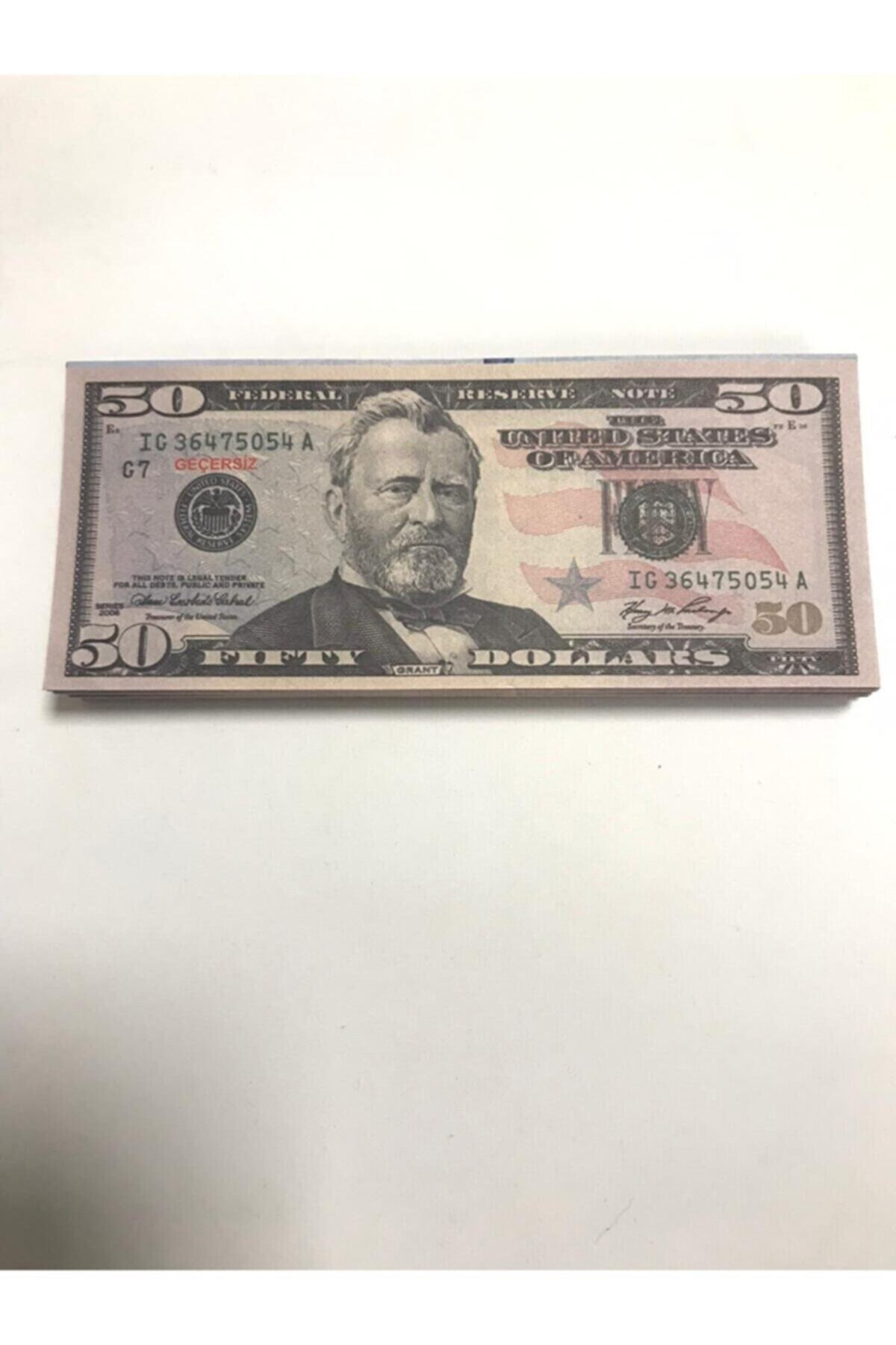 100 Adet 50 Dolar Geçersiz Sahte Düğün Parası Oyun Parası (100x50