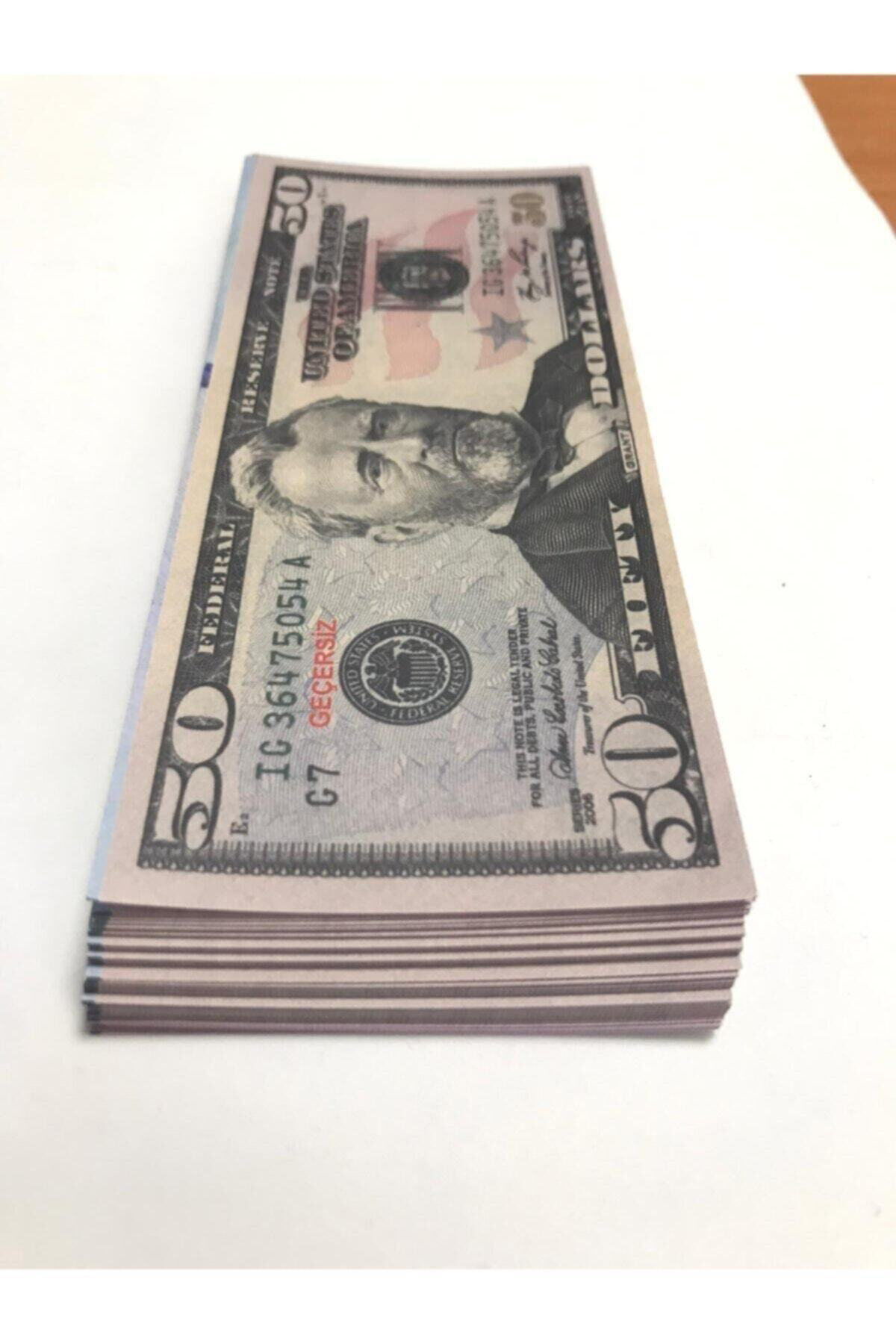 100 Adet 50 Dolar Geçersiz Sahte Düğün Parası Oyun Parası (100x50