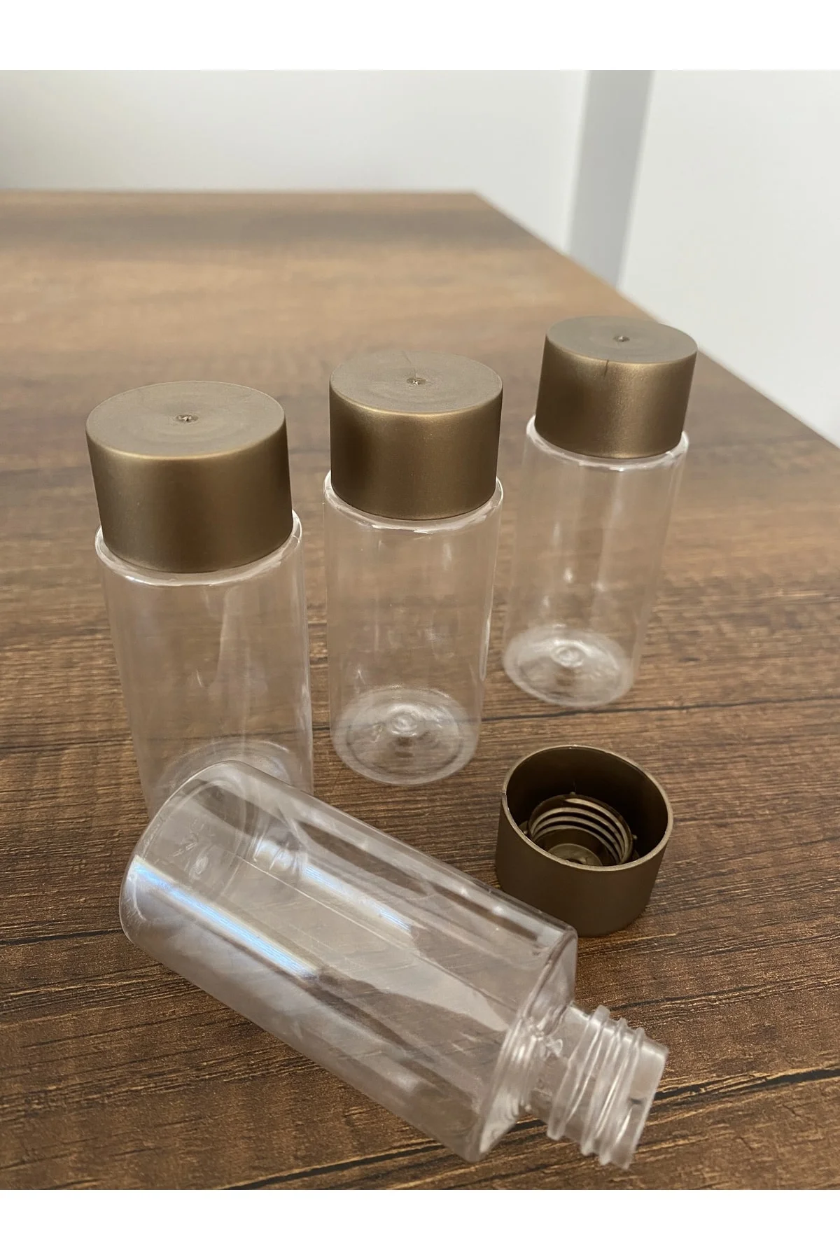 100 Adet 50 Ml Kapaklı Boş Şişe Dekoratif Şampuan Şişesi