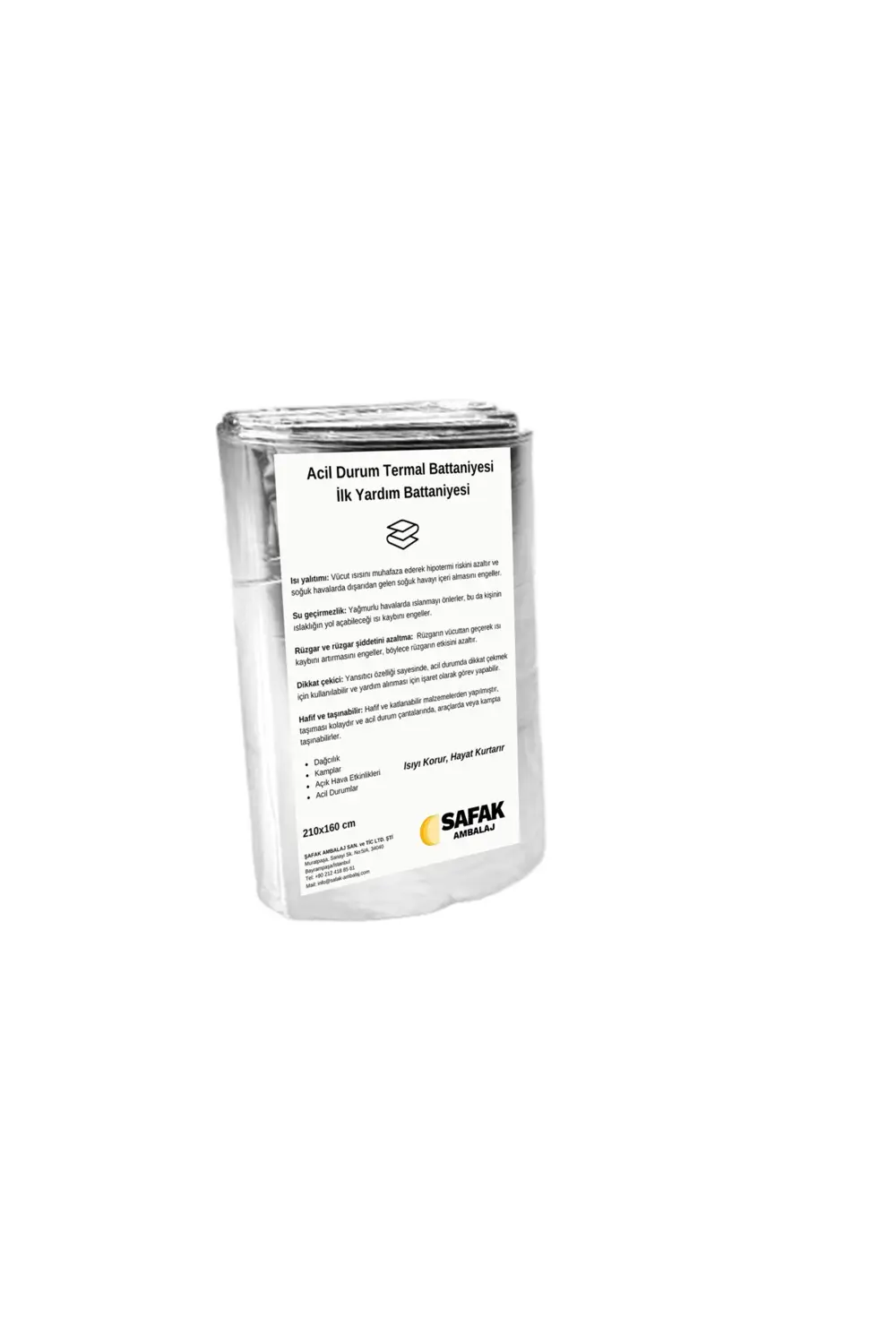 100 Adet Acil Durum Battaniyesi Deprem Termal Battaniye Nem ve So