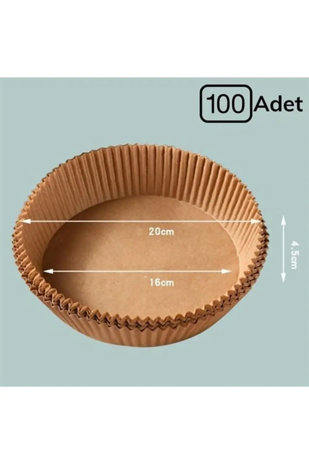 ®100 Adet Air Fryer Pişirme Kağıdı Tek Kullanımlık Yağlı Kağıdı Y