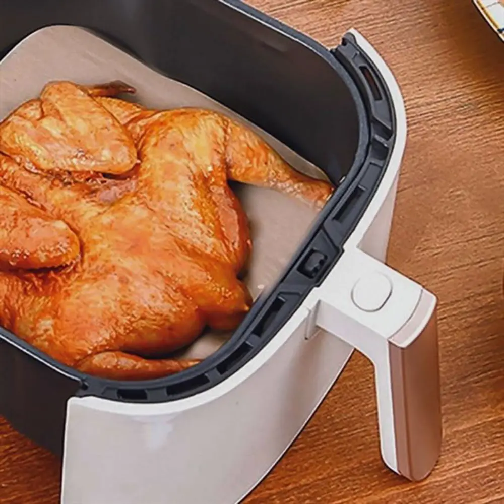 100 Adet Air Fryer Pişirme Kağıdı Tek Kullanımlık Yağ Su Geçirmez