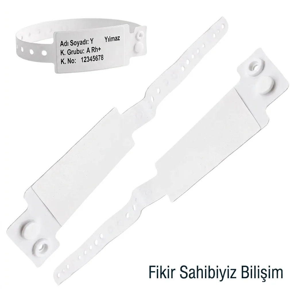100 Adet Beyaz Renk Hastane Tipi Hasta Kimlik Bilekliği - Kilitli Yetişkin Hasta Tanımlama Bandı Künyesi 100 Adet Beyaz Renk Hastane Tipi Hasta Kimlik Bilekliği - Kilitli Yetişkin Hasta Tanımlama Bandı Künyesi
