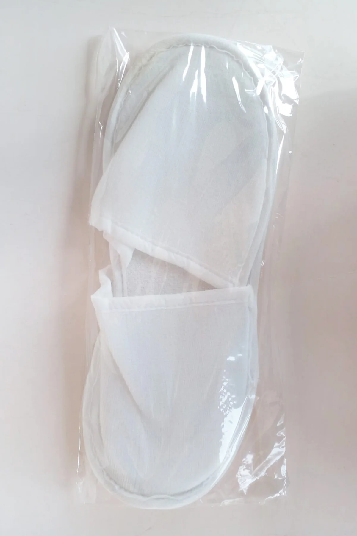 100 Adet Çift Otel Tek kullanımlık Polyester Havlu Terlik Astarlı