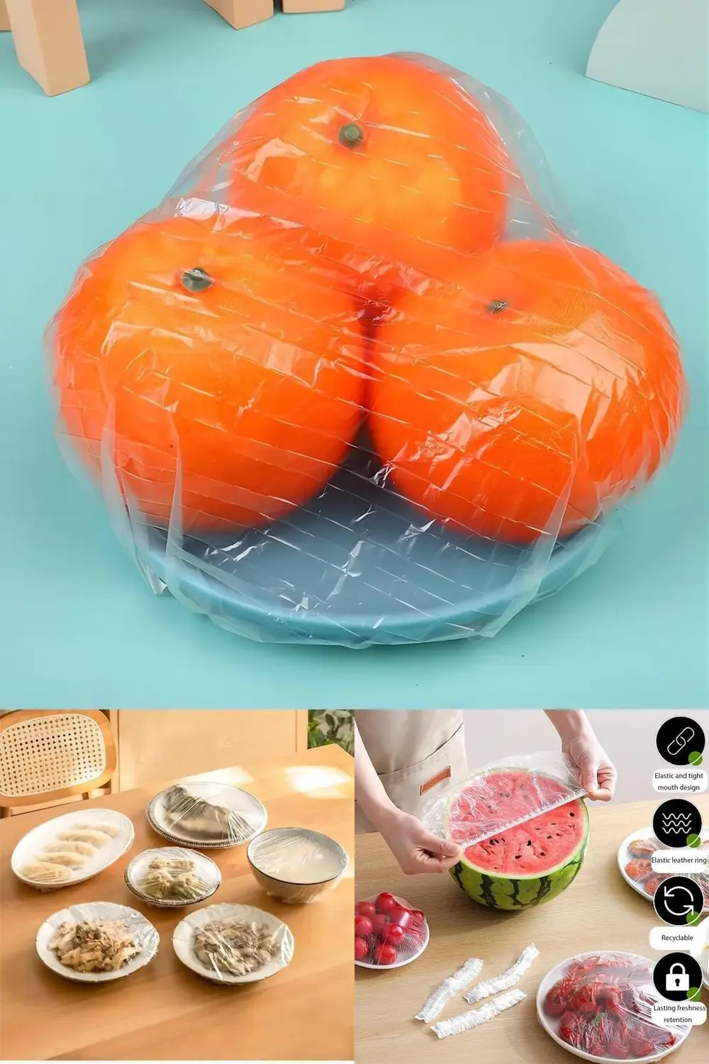 100 Adet Esnek Lastikli Tencere Tabak Bonesi ile Tazeliği Koruyun