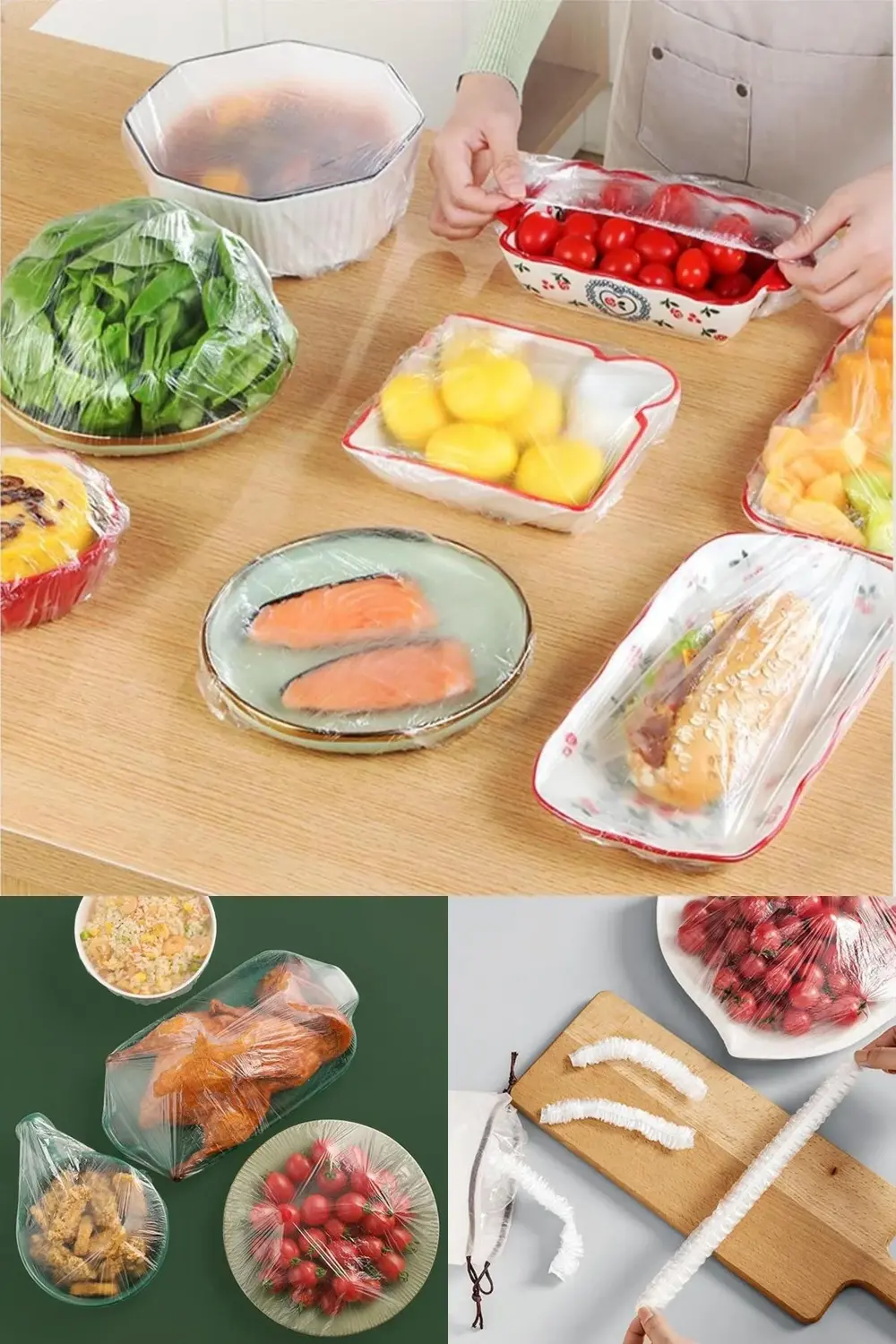 100 Adet Esnek Lastikli Tencere Tabak Bonesi ile Tazeliği Koruyun