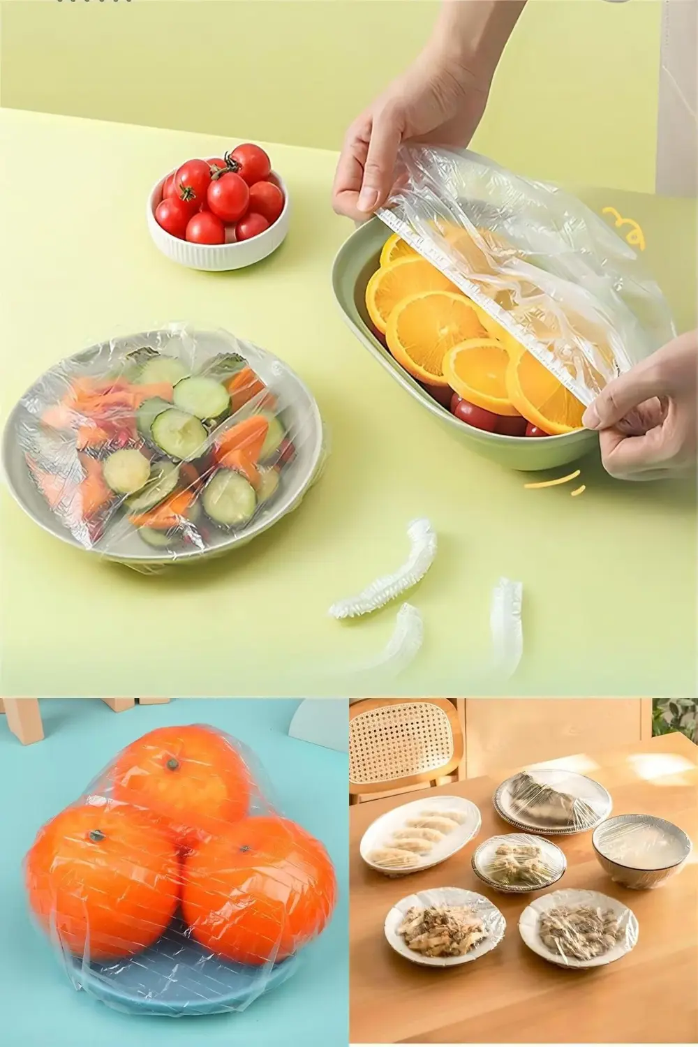 100 Adet Esnek Lastikli Tencere Tabak Bonesi ile Tazeliği Koruyun