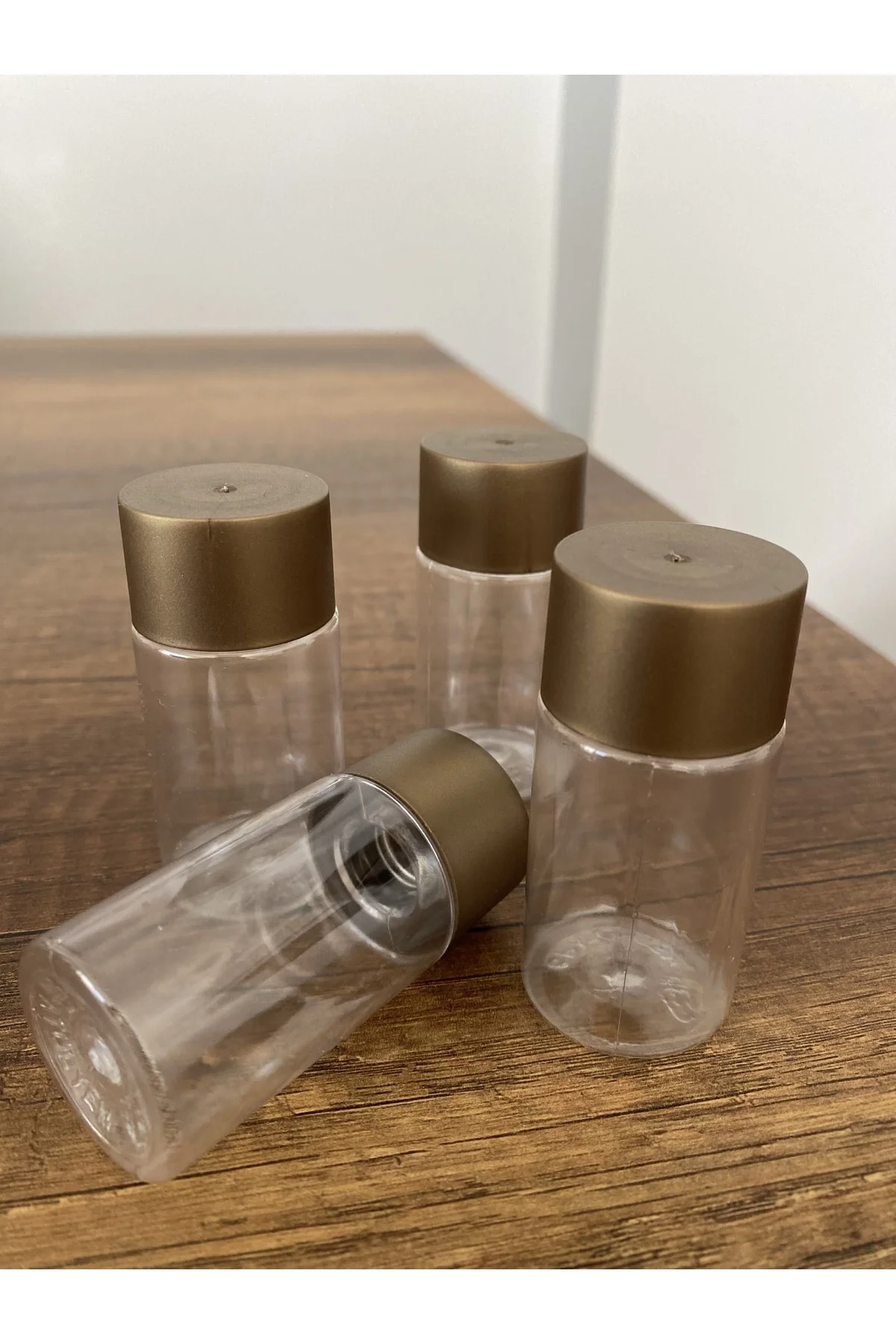 100 Adet Kapaklı Boş Şişe 50 ml Dekoratif Şişe Şampuan Şişesi