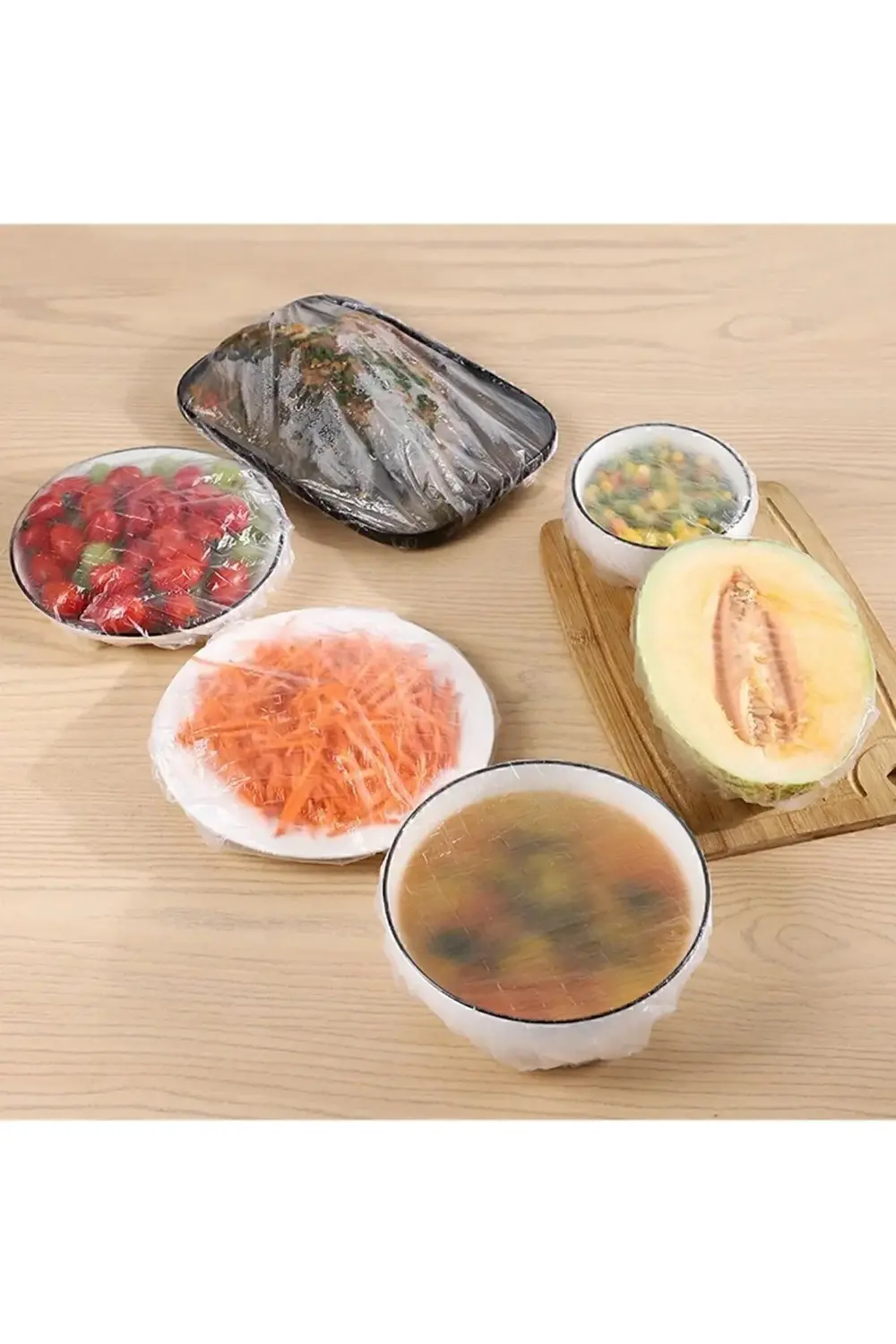 100 Adet Lastikli Tazeliği Koruyan Tencere ve Tabak Bonesi - Esne