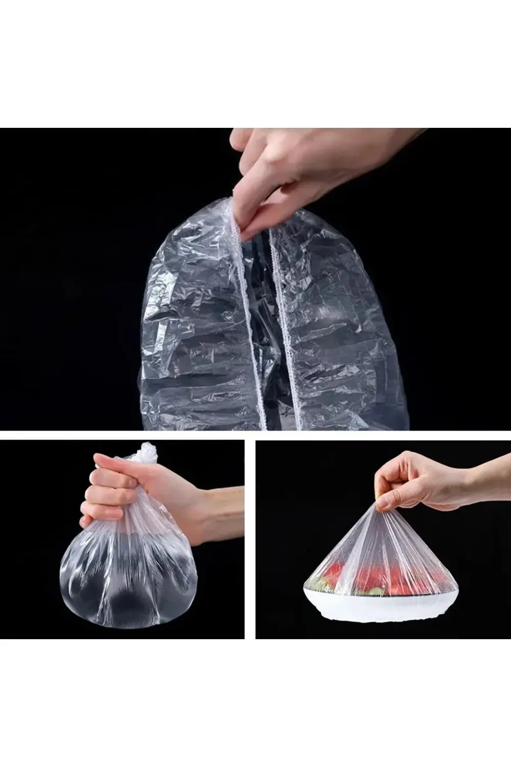 100 Adet Lastikli Tazeliği Koruyan Tencere ve Tabak Bonesi yenide